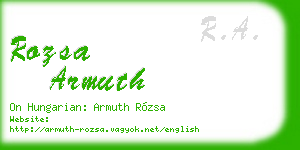 rozsa armuth business card